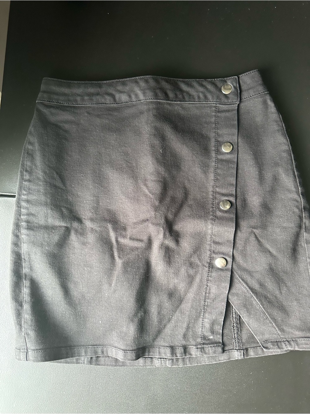 Black PacSun Button Mini Skirt